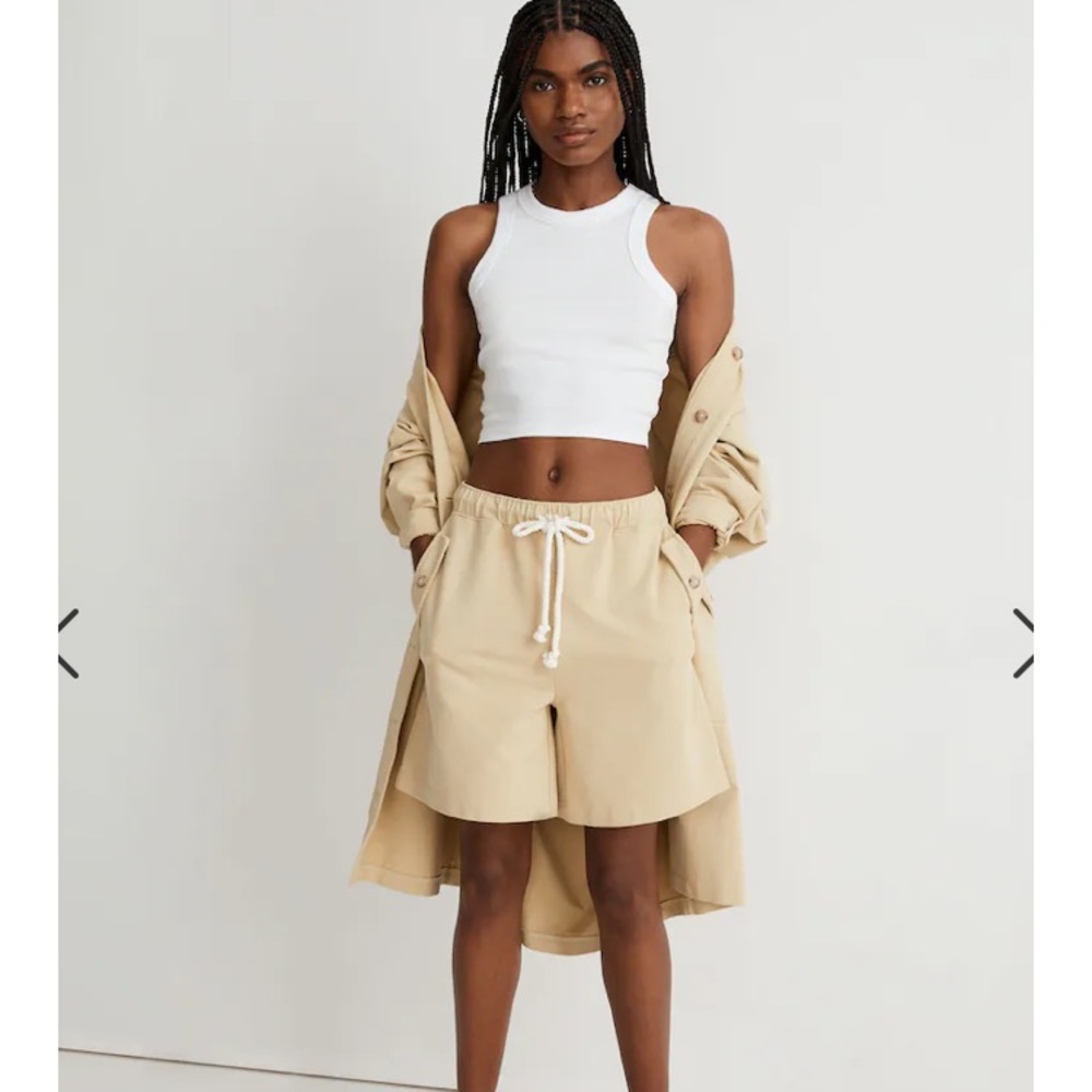 Madewell Structured Terry Pull On Shorts size small